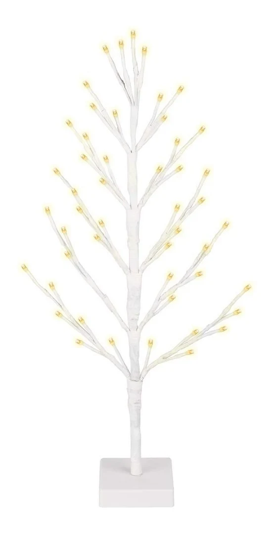 Kerstboom met LED - 60cm - 51 LED - Warm Wit - wit