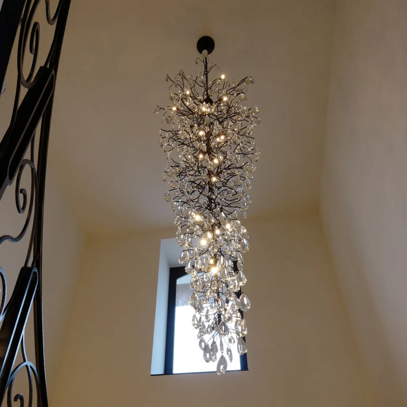 Kroonluchter Sienna - verticaal - 90 x 260 cm