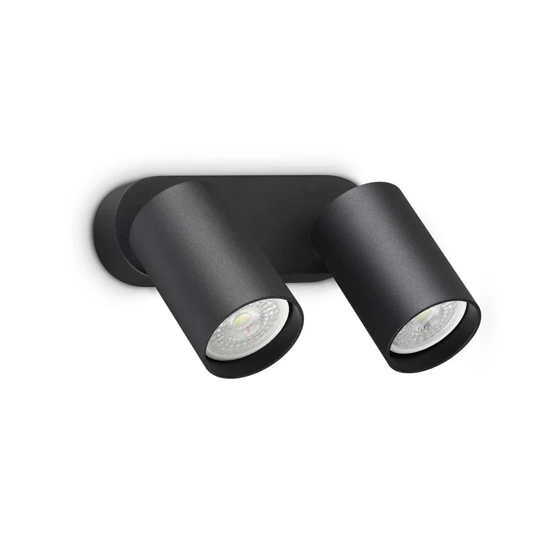 Ideal Lux DYNAMITE Dubbele plafondspot zwart 2x GU10