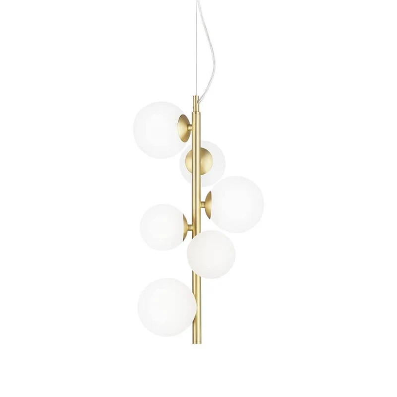 Perlage 6-flammige Pendellampe Glas