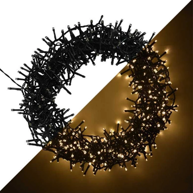 Cheqo® Kerstverlichting - Kerstboomverlichting - Kerstlampjes - 9 Meter - 120 LED Lampjes - Warm Wit - Binnen en Buiten - Tuin Decoratie