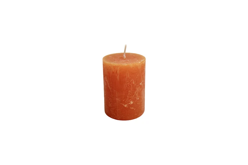 Kaars rustiek 80/60mm saffron