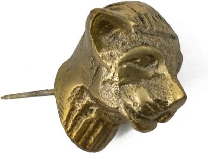 Kaarssteker tijger aluminium 6,5x3x8cm goud