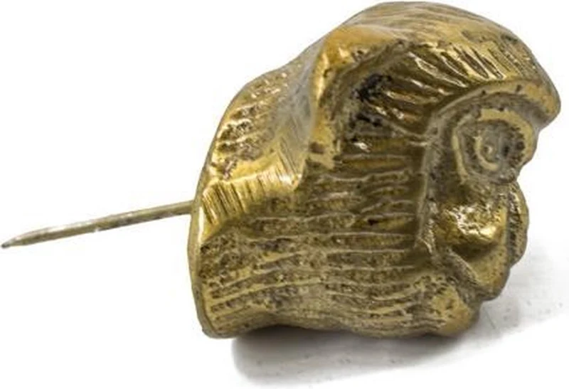 Kaarssteker aap aluminium 6,5x3x7cm goud