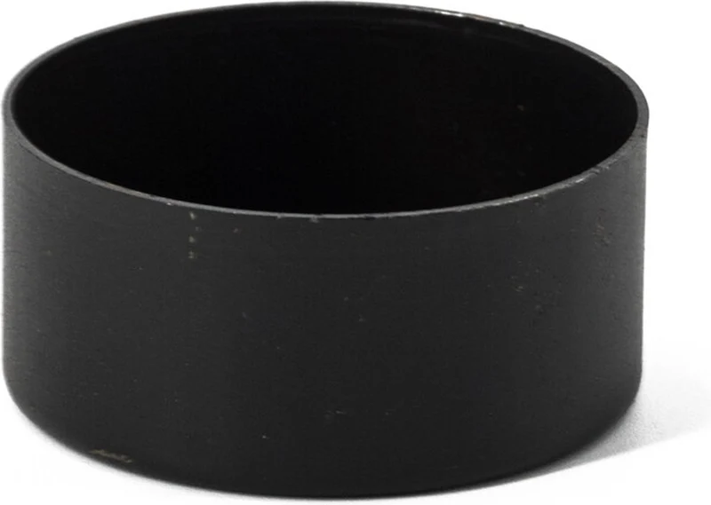 Waxinelichthouder rond metaal 3x4cm zwart