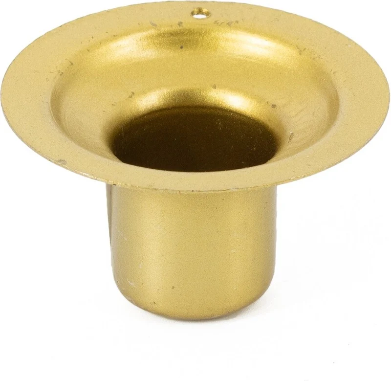 Kandelaartje rond metaal 3x5m5x2cm goud