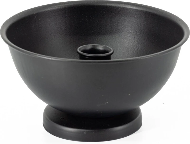 Kandelaar in kom metaal D14,5 H8cm zwart