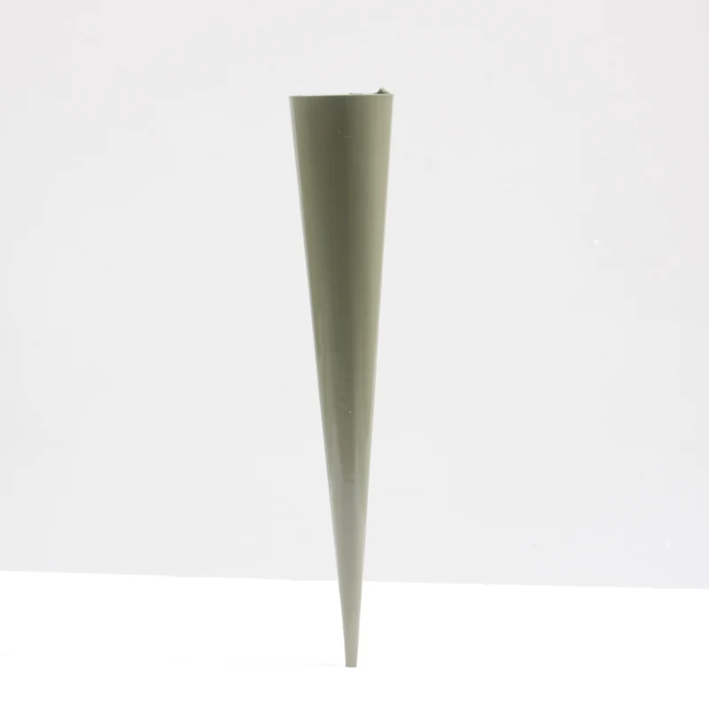 ZINK CONISCHE WAXIINEHOUDER PUNT 25X4 CM OLIJF GROEN