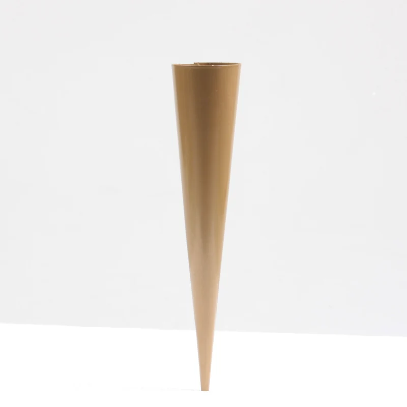 ZINK CONISCHE WAXIINEHOUDER PUNT 25X4 CM GOUD