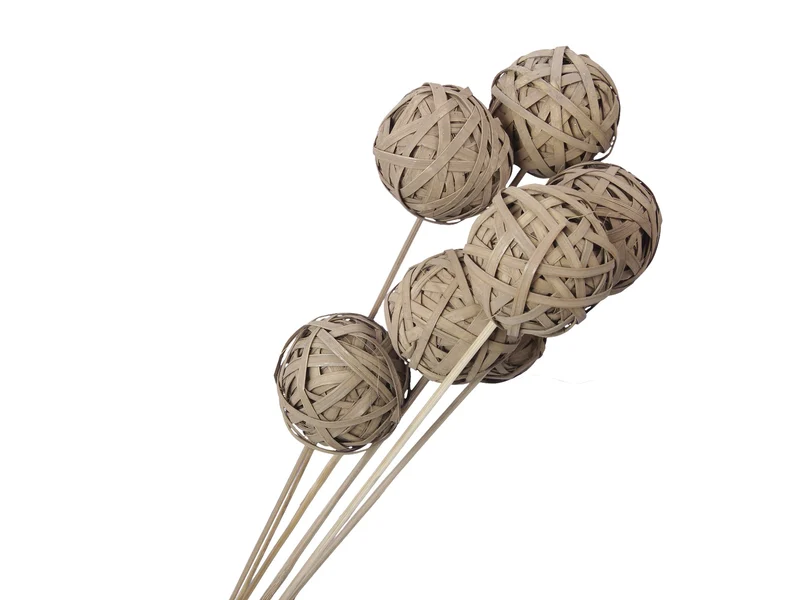 pb. 7 sital balls/stem 50 cm brown Ø 6 cm