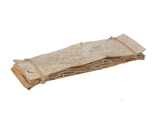 pb. 6 "birch bark" sheets white 48x15cm