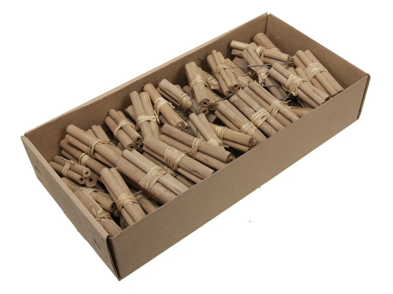 w/b 60 jute stick (3pcs) possy/wire 10cm brown