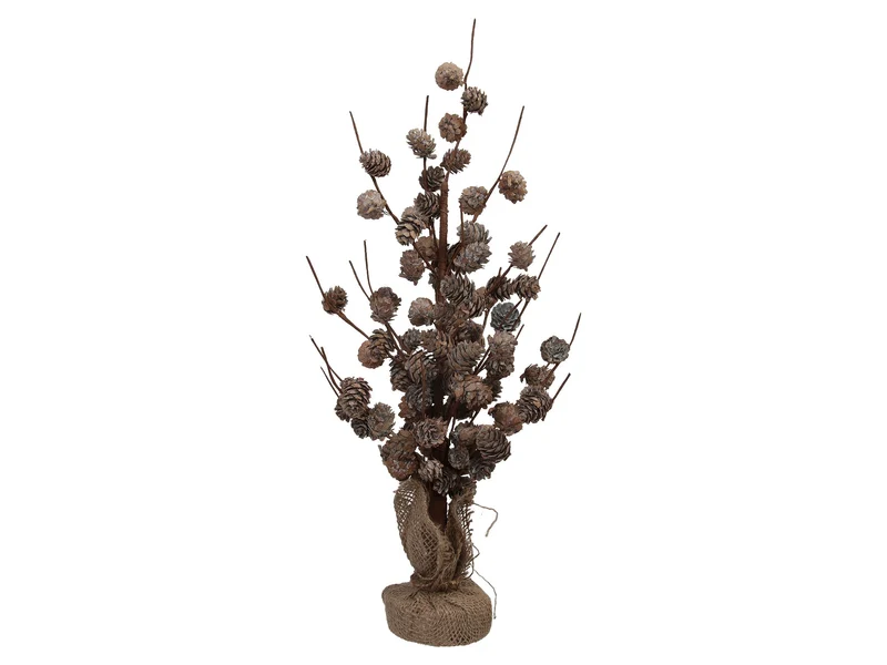 pc. 1 cone tree/standing white wash 22x52 cm