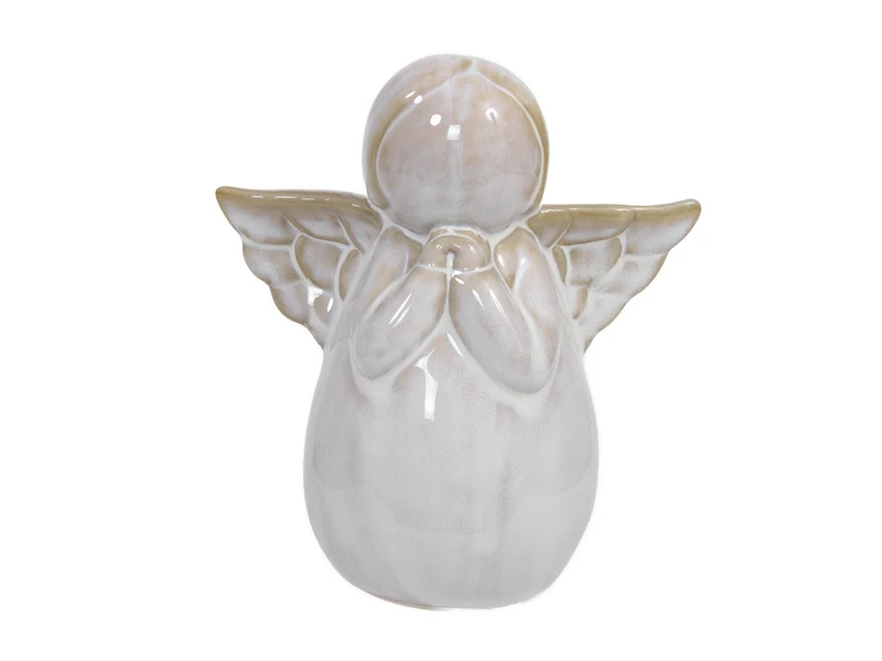pc. 1 porcelain angel white 14 cm