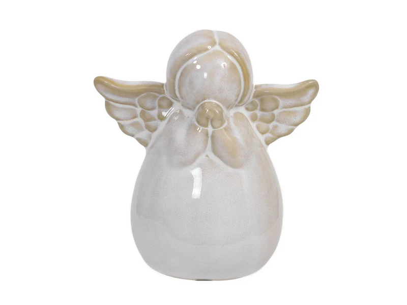 pc. 1 porcelain angel white 10.5 cm