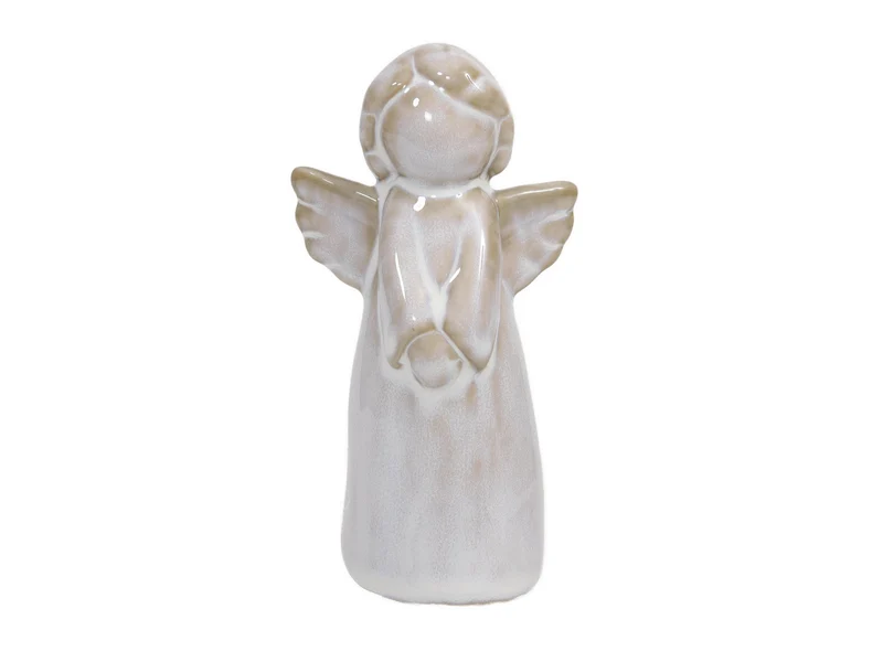 pc. 1 porcelain angel white 11.5 cm