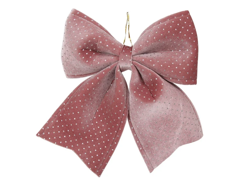 pc. 1 fabric bow pink 38x33 cm