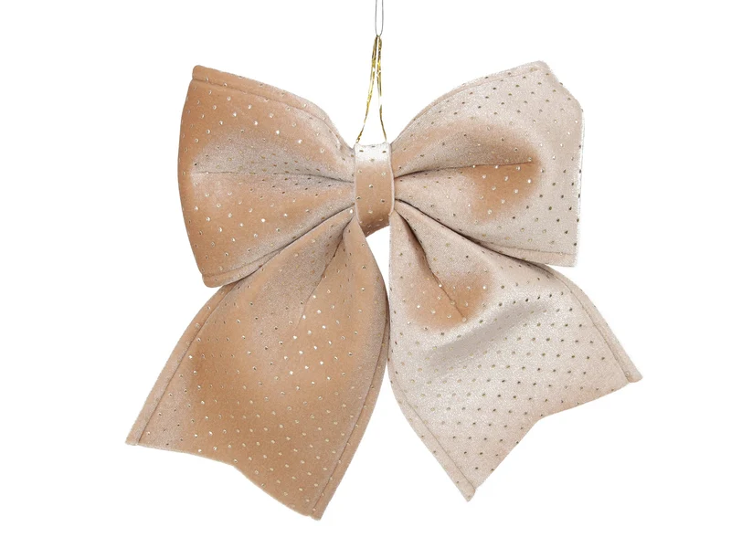 pc. 1 fabric bow champagne 38x33 cm