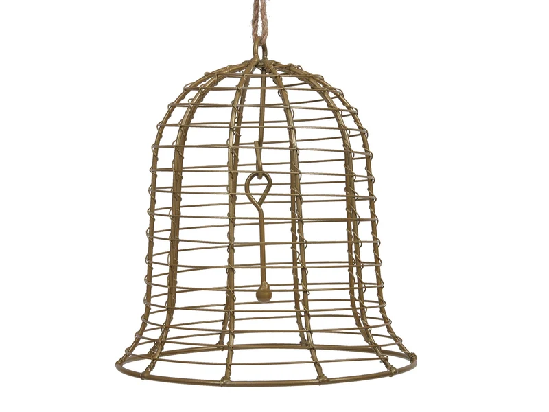 pc. 1 metal bell/hanging gold 18x19.5 cm