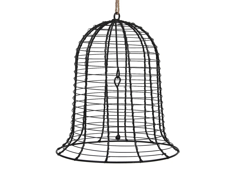 pc. 1 metal bell/hanging black 24x28 cm