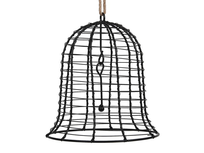 pc. 1 metal bell/hanging black 18x19,5 cm