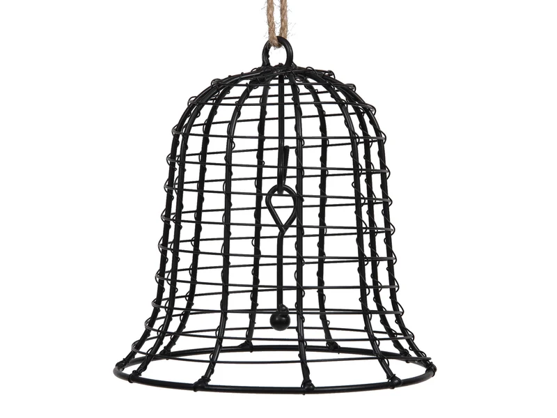 pc. 1 metal bell/hanging black 15x16 cm