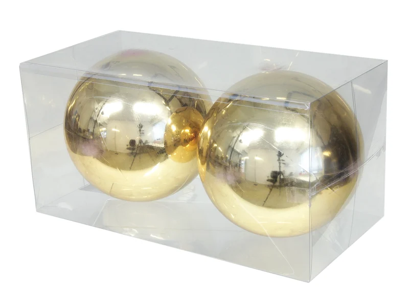 pb. 1 plastic balls gold shiny 180mm