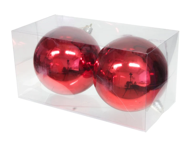 pb. 1 plastic balls red shiny 180mm