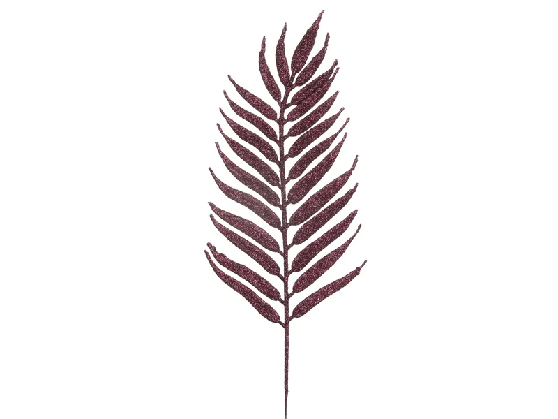 pb. 6 sparkling palm leaves/wire dark orchid 29 cm