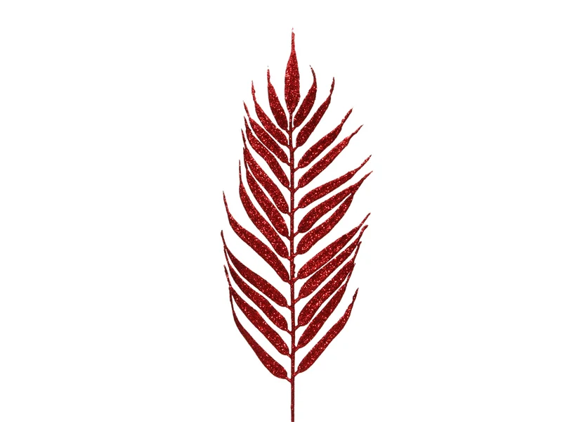 pb. 6 sparkling palm leaves/wire red 29 cm