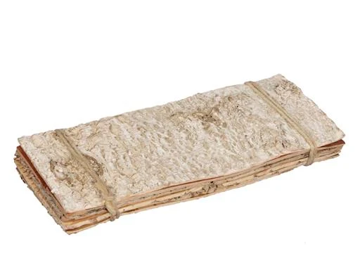pb. 6 "birch bark" sheets white 30x12cm