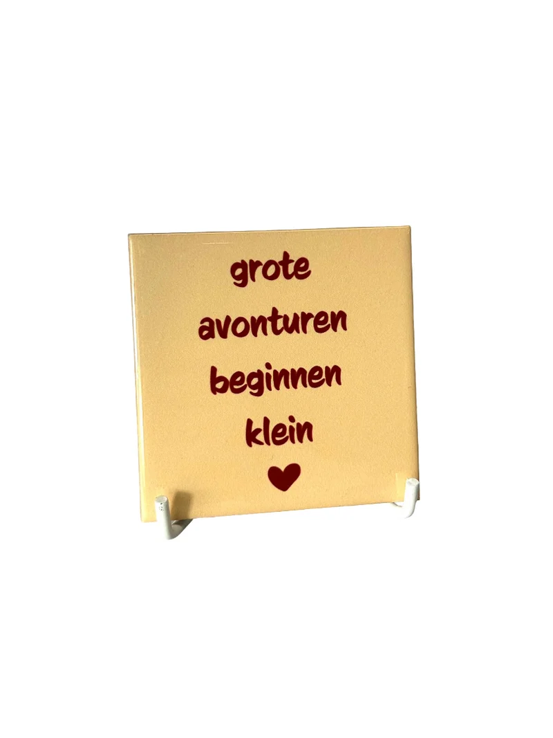 Tegeltje grote avonturen 10,5x10,5x0,5cm