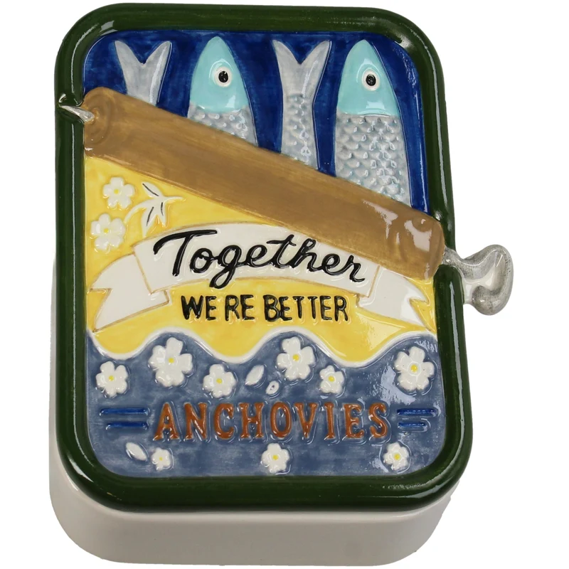 Keepsake Box Sardines Dolomite Blue 15x12.7x5cm
