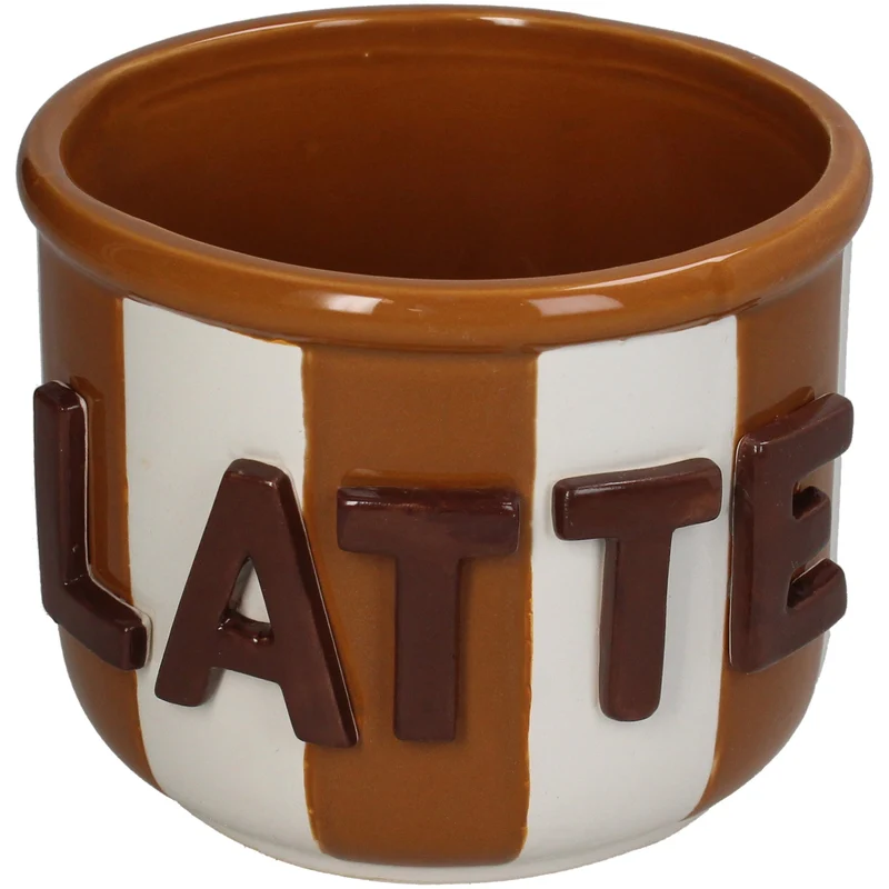 Planter Latte Dolomite Brown 14.2x14.2x11.5cm