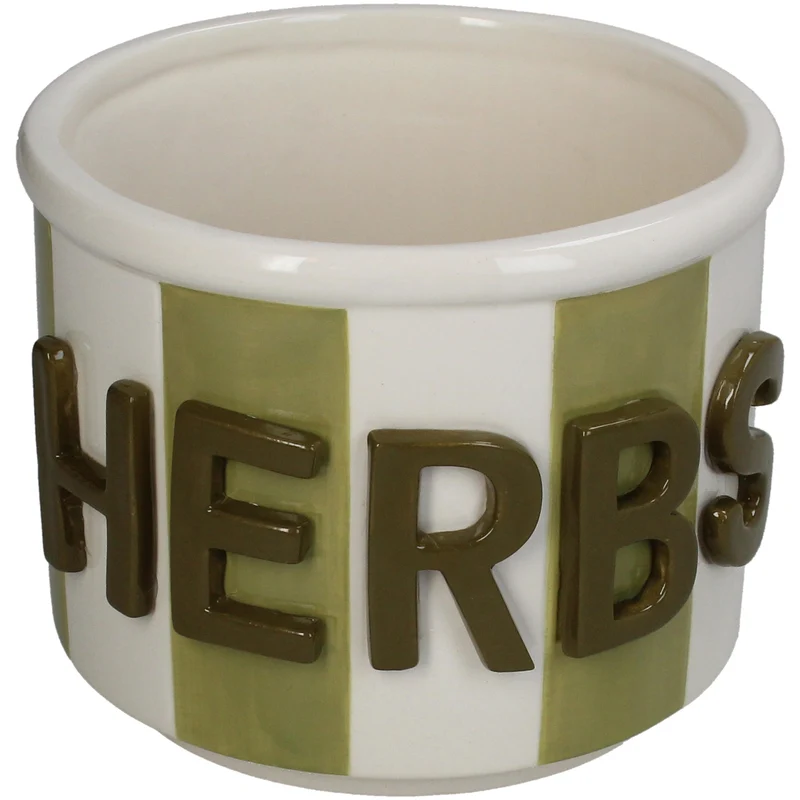 Planter Herbs Dolomite Green 14.2x14.2x11.5cm