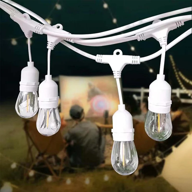 Led prikkabel Lichtsnoer - WIT - 15 meter - IP65 Waterdicht - 220 Volt