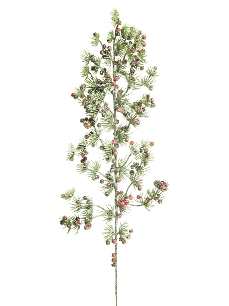 Snowy Japanese pine w/red berry 70cm