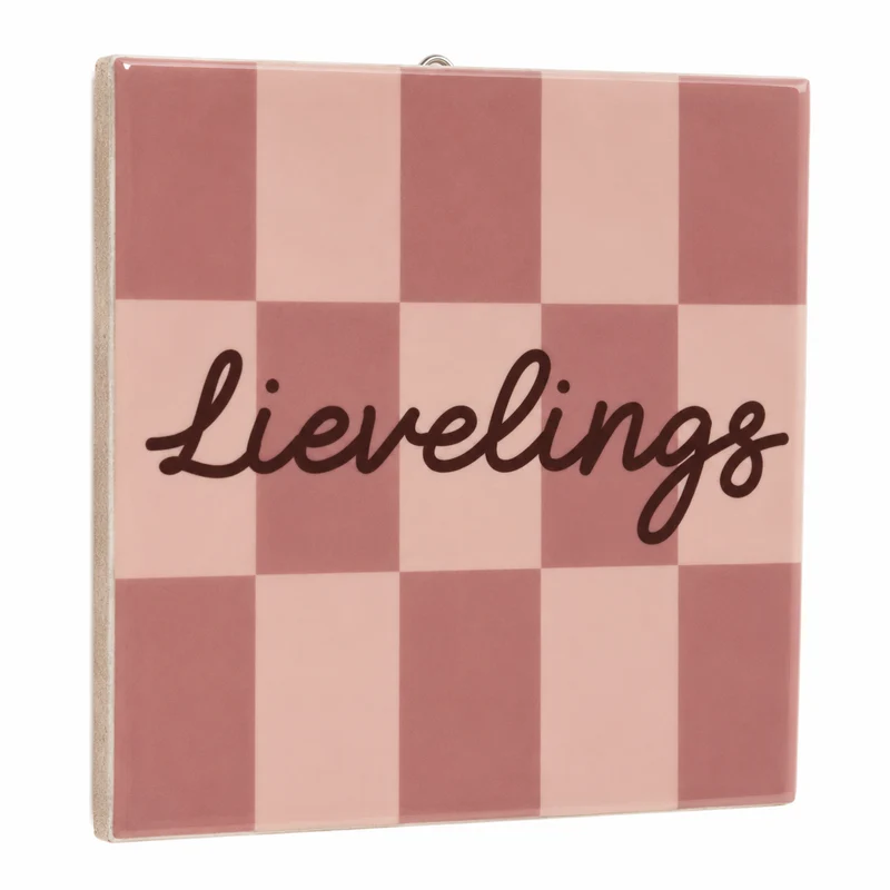 Tegeltje lievelings 10,5x10,5x0,5cm