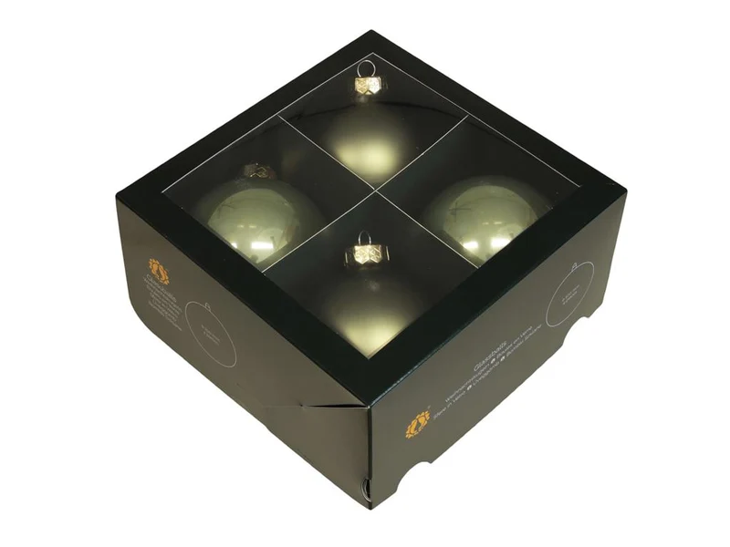w/b. 4 glassballs/cap granite green 100 mm