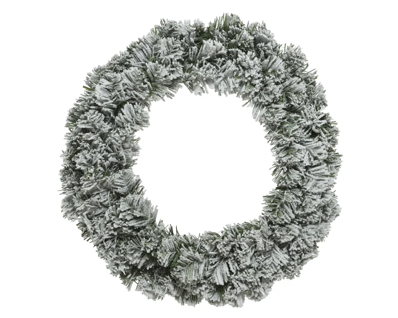Imperial krans snowy binnen dia35cm H.8cm groen/wit