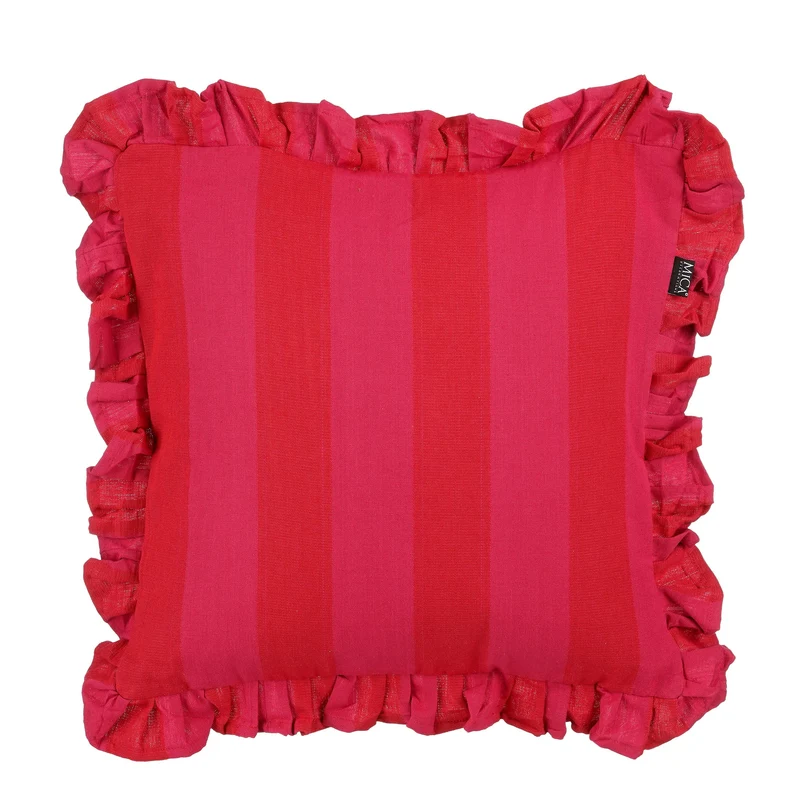 Kussen roze streep - l45xb45xh10cm