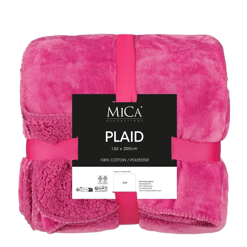 Mardy fleece plaid fuchsia - l200xb150cm