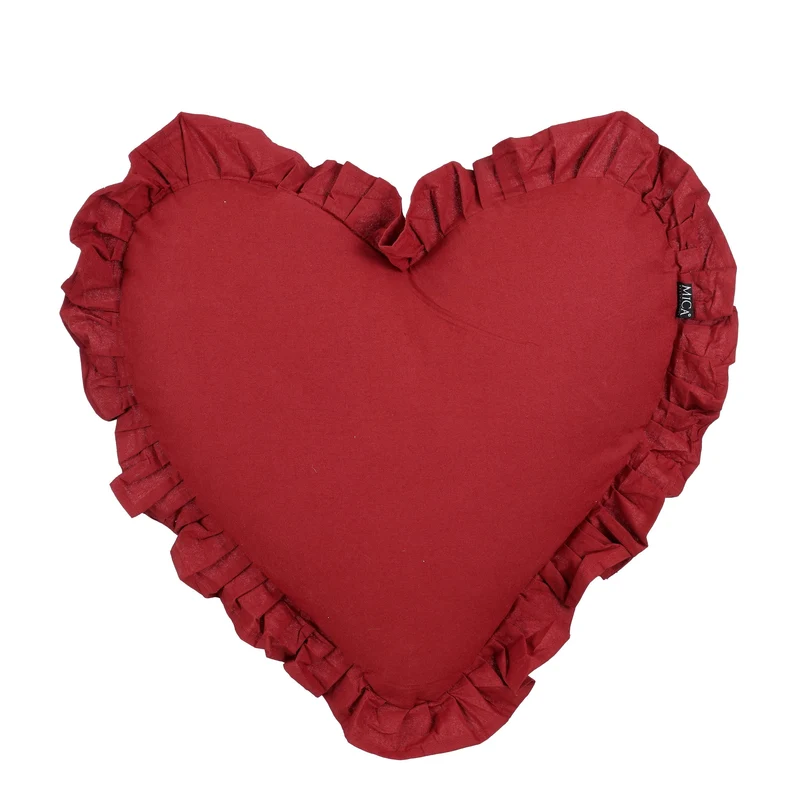 Kussen hart rood - l50xb45xh10cm