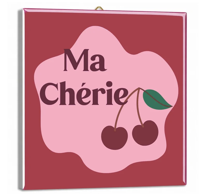 Tegeltje ma cherie - keramiek 10,5x10,5x0,5cm