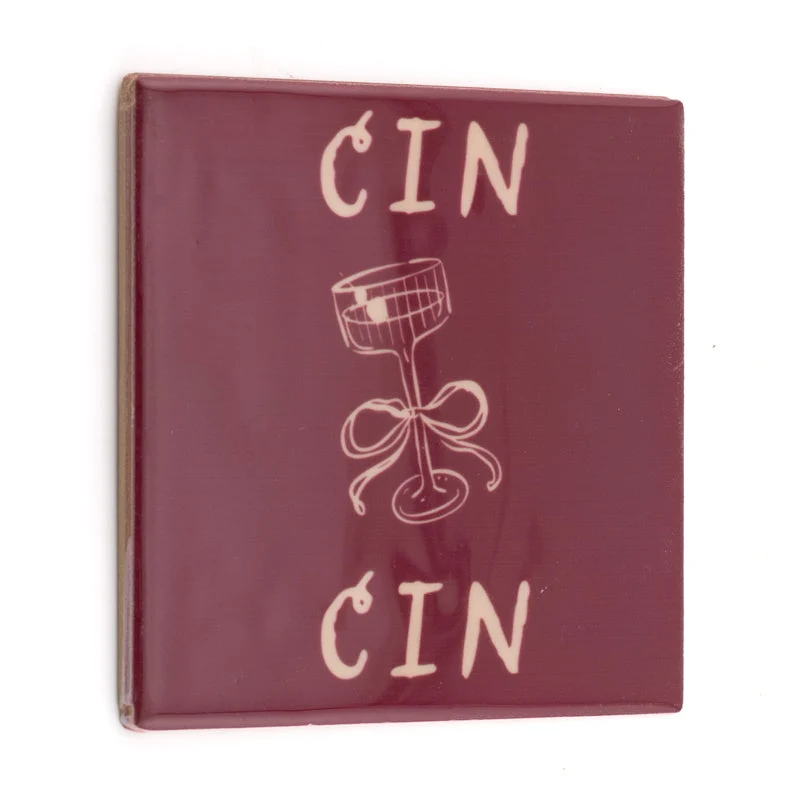 Tegeltje cin cin - keramiek 10,5x10,5x0,5cm