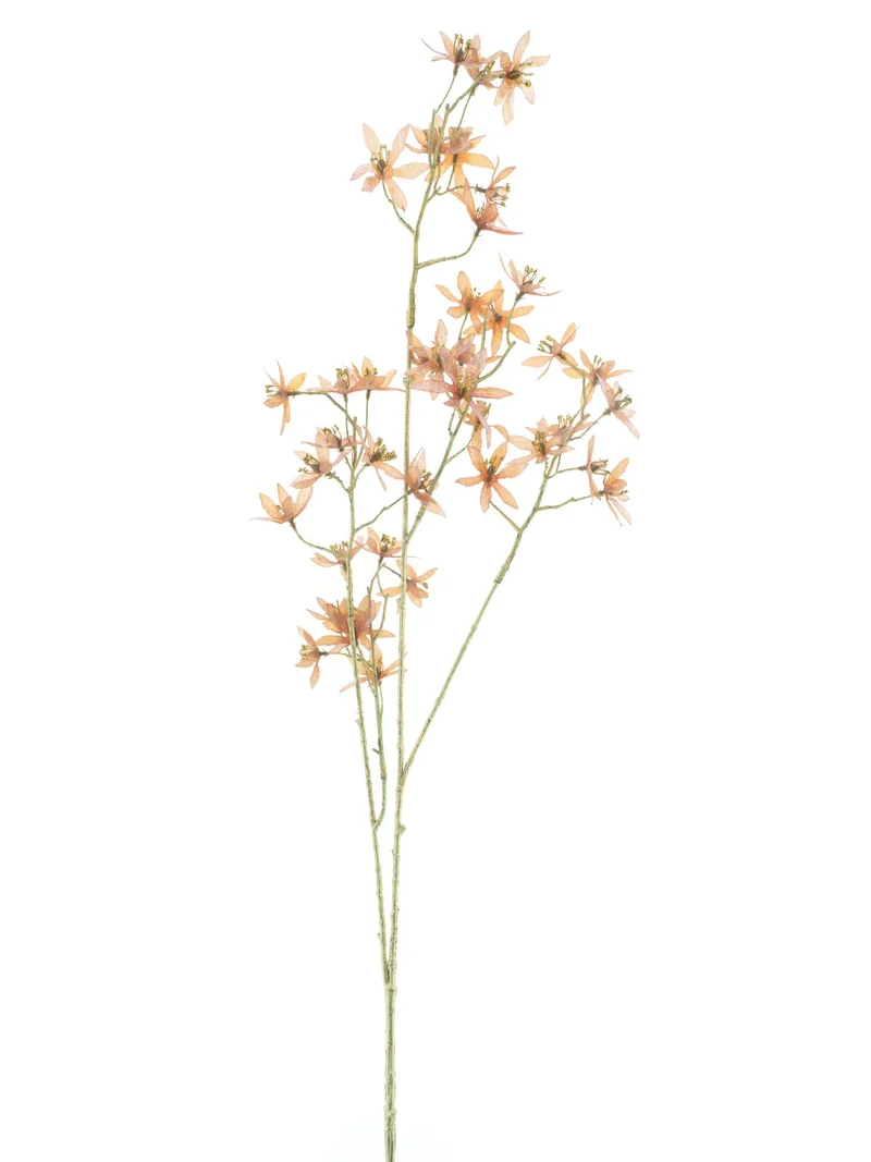 Shimmer iridescent flower spray peach 102cm