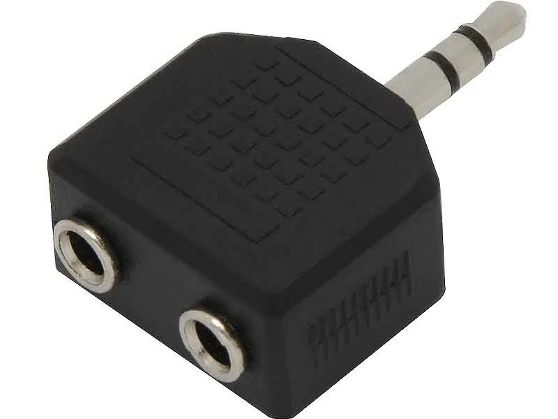Jack verloopstekker 3.5mm - Male naar 2x female
