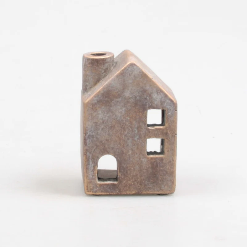 HUISJE 7.6X5.5X11.5 CM 2 KLEUREN ASSORTIE METAL