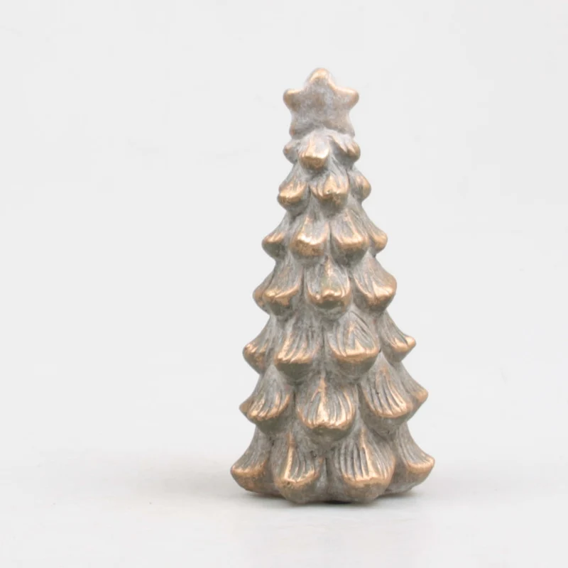 KERSTBOOM 8.5X8.5X17 CM 2 KLEUREN ASSORTIE METAL