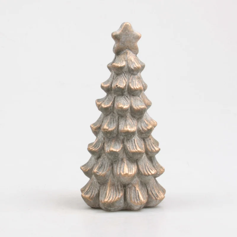 KERSTBOOM 10.5X10.5X21 CM 2 KLEUREN ASSORTIE METAL